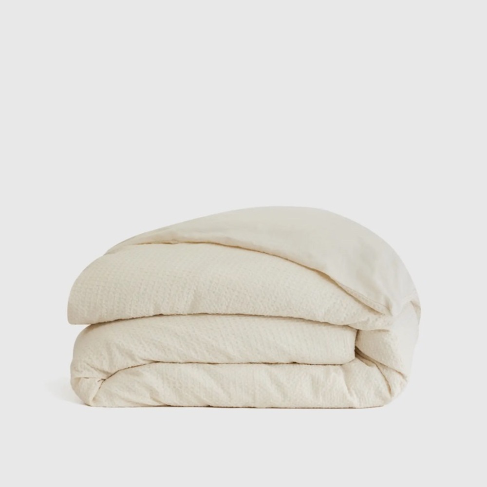 NWOT Quince Undyed Honeycomb Duvet Cover King / Cal King